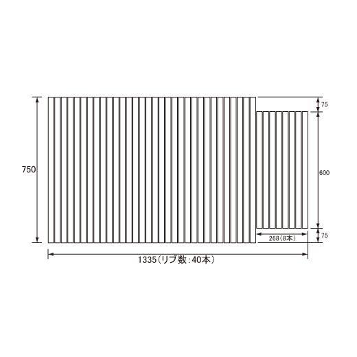 パナソニック 風呂フタ １４００ＳＡＭＡ　フタ　ホワイト サイズ 1335×750 片端段付型