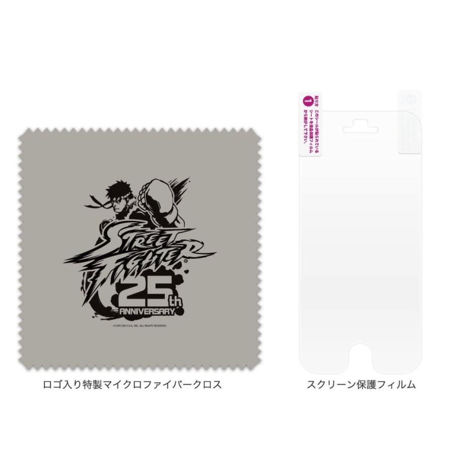 スマホケース カバー iPhoneSE(第一世代) 5 5s Bluevision ホワイト 白 ストリートファイター 保護フィルム ロゴ入り特製 クロス StreetFighter 25th |  | 02