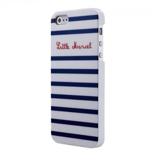 スマホケース カバー iPhoneSE(第一世代) 5 5s iChic Gear Little Marcel ブルー 青  ハード ボーダー Marin glossy finish LMIP5005 |  | 01