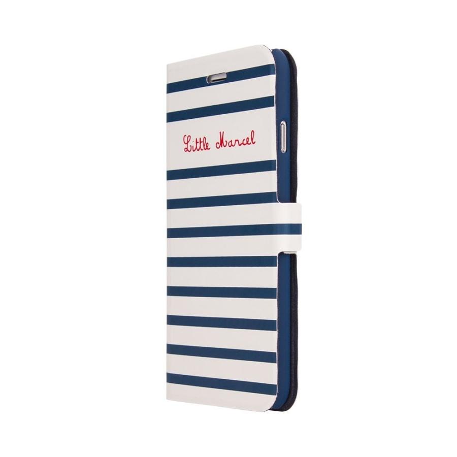 スマホケース カバー iPhone6 6s iChic Gear Little Marcel ブルー 青 手帳型 フリップ 合成皮革 PU レザー ボーダー Folio Marin LMIP6F05 |  | 01