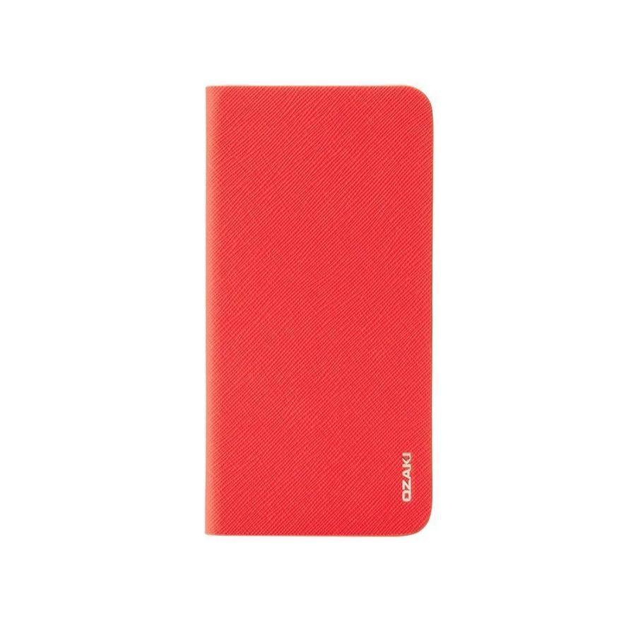 スマホケース カバー iPhone 6 6s OZAKI レッド 手帳型 フリップ ポリカーボネート O!coat 0.3 + Folio case Red 薄さ僅か0.3mmのウルトラスリムで超軽量 | 