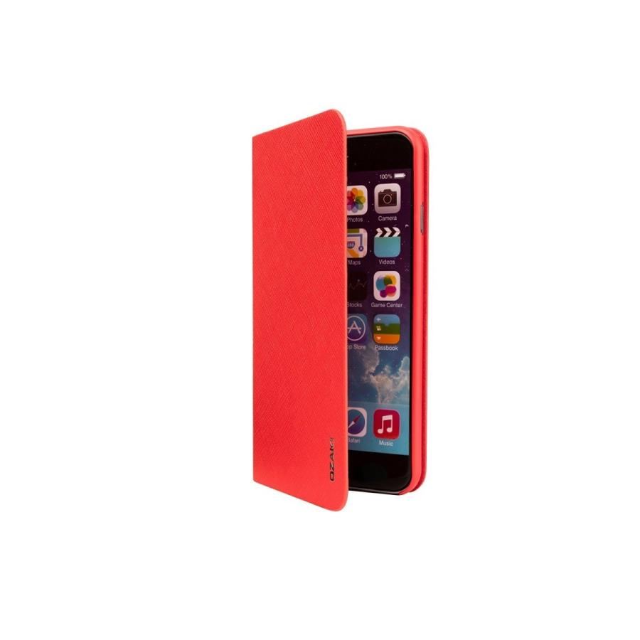 スマホケース カバー iPhone 6 6s OZAKI レッド 手帳型 フリップ ポリカーボネート O!coat 0.3 + Folio case Red 薄さ僅か0.3mmのウルトラスリムで超軽量 |  | 03