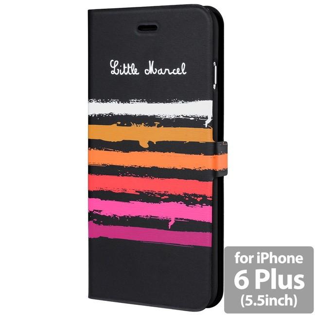 iChic Gear Little Marcel 手帳型ケース iPhone6SPlus  iPhone6Plus 5.5インチ ブラック Folio Paint Multi LMIP61F16 | 
