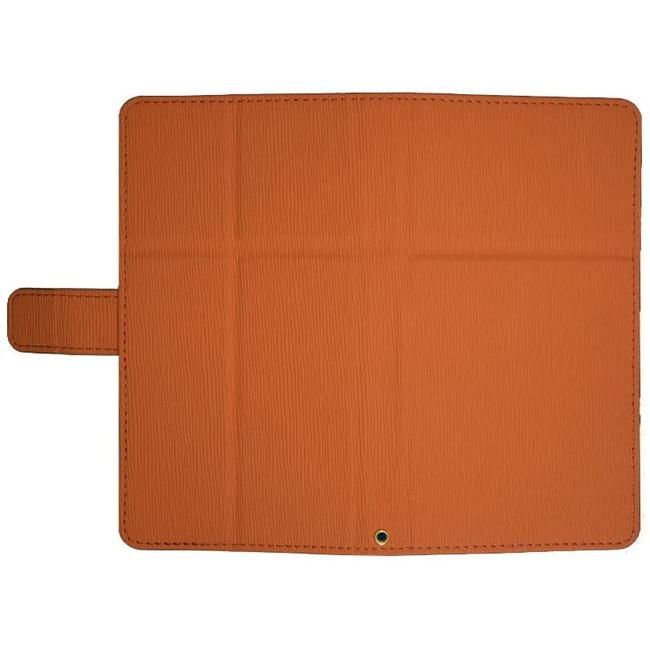 ミライセル マルチサイズ 手帳型 ケース エピ柄オレンジ 粘着固定式採用  約75x150mm以下の機種に対応 多機種に対応 PUレザー スタンド機能 |  | 04