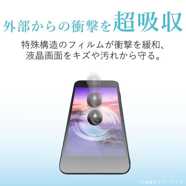 メール便送料無料 エレコム  iPhone11Pro iPhoneXs X （5.8インチ)  フィルム フルカバー 衝撃吸収 ブルーライトカット 透明 指紋防止 高光沢 ホワイト |  | 02