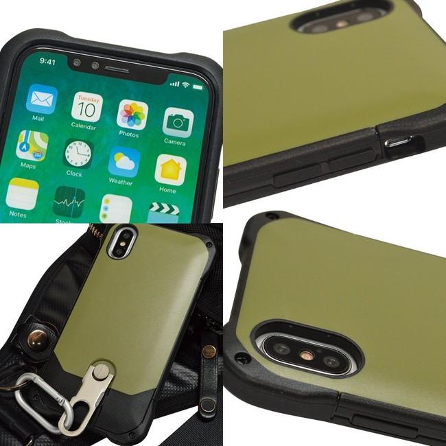 【在庫処分】 ラスタバナナ iPhoneX iPhoneXs (5.8インチ)  ケース カバー ハイブリッド スタンド機能付き カラビナ ベージュ アイフォン |  | 04