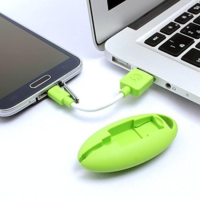 LEPLUS Compact microUSB Type-B Cable 「ケーブルを持ち歩く、新しいカタチ。」  ケーブル長さ5cm　グリーン LP-MUC005AGR |  | 01