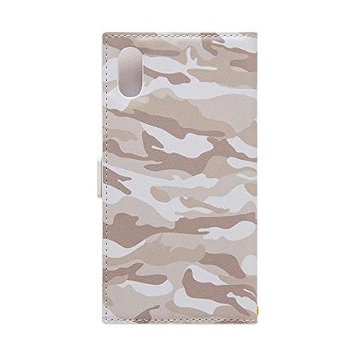 【在庫処分】 NATURAL design iPhoneX Xs (5.8インチ) 手帳型ケース カラフルカモ WHITE ホワイト ストラップ付 カードポケット |  | 01