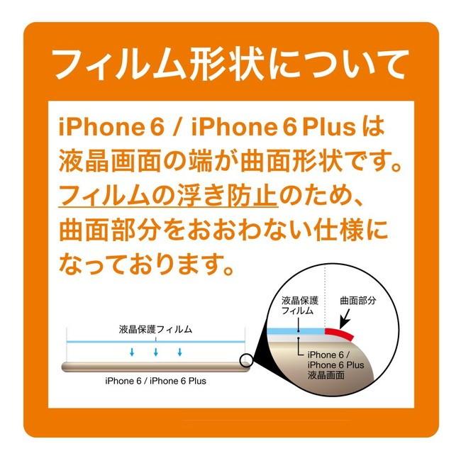 在庫処分 液晶保護フィルム iBUFFALO iPhone6s 6 (4.7インチ) イージーフィット高光沢 ブラック 気泡が入りにくい |  | 02