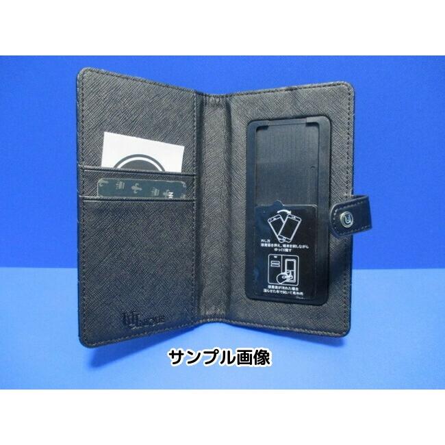 【在庫処分】UUNIQUE LONDON iPhoneSE第2世代 iPhone8 iPhone7 （4.7インチ）手帳型ケース ブラック PUレザー スライド式ケースＭサイズ |  | 02