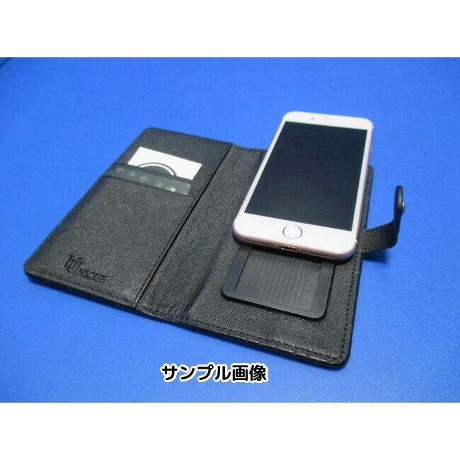 【在庫処分】UUNIQUE LONDON iPhoneSE第2世代 iPhone8 iPhone7 （4.7インチ）手帳型ケース ブラック PUレザー スライド式ケースＭサイズ |  | 07