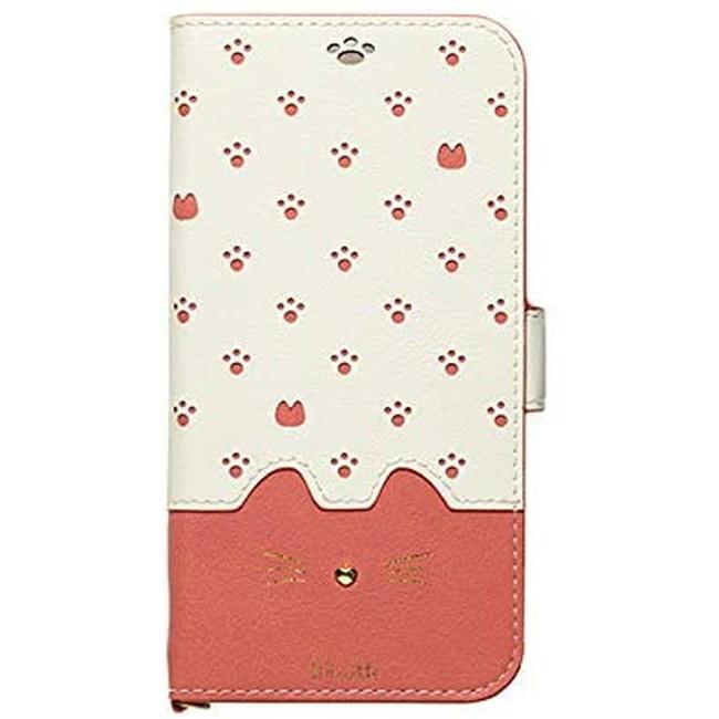 在庫処分 Natural design iPhone11  (6.1インチ) 手帳型 ケース Minette ピンク 猫 PUレザー ストラップ付属 スタンド機能｜sumacen
