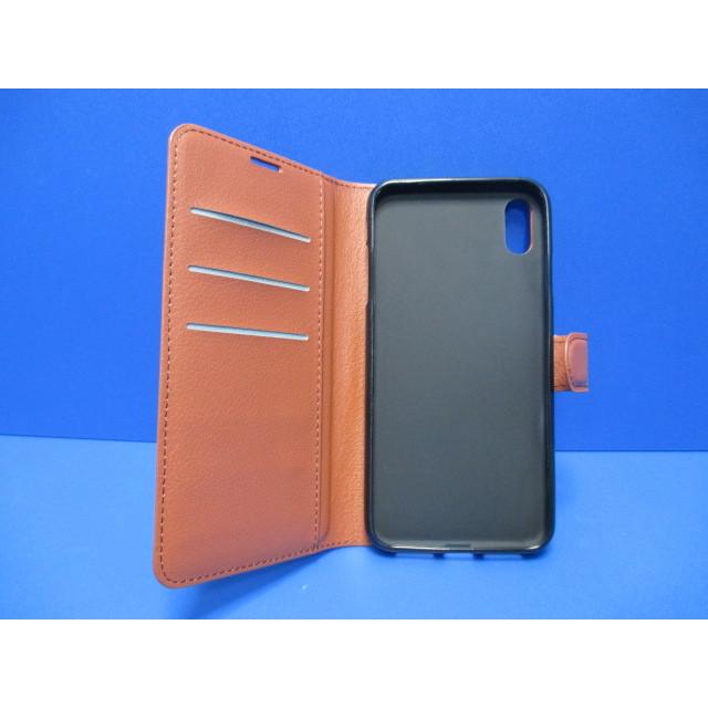 iPhoneXs iPhoneX ケース（5.8インチ）シンプル 手帳型 ケース ブラウン 手触り良い上質感PUレザー スリム カードポケット スタンド |  | 04
