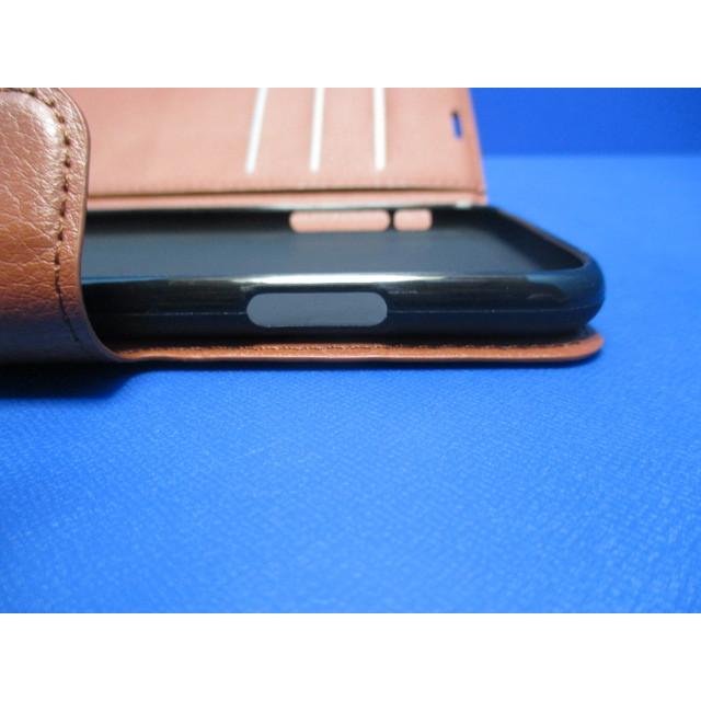 iPhoneXs iPhoneX ケース（5.8インチ）シンプル 手帳型 ケース ブラウン 手触り良い上質感PUレザー スリム カードポケット スタンド |  | 06