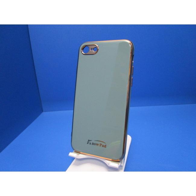 ■ iPhoneSE3 (第3世代)  (第2世代) iPhone8 7(4.7インチ) シンプル ソフト ケース くすみグリーン TPU 装着・脱着簡単 スリム | 