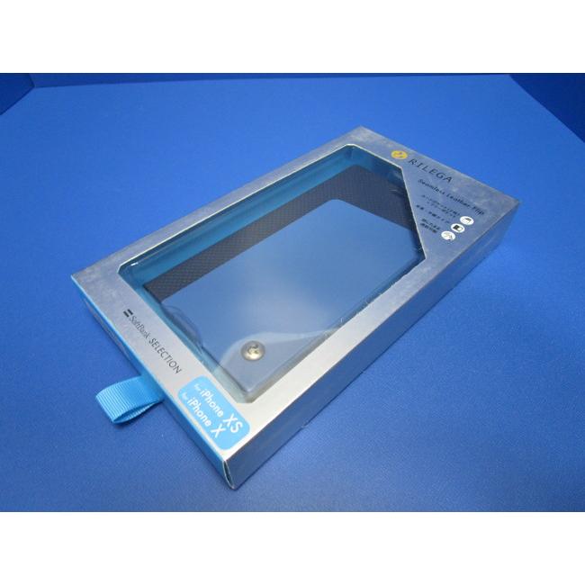 在庫処分 ソフトバンク セレクション  SB-IA17-FPSE／BL  iPhoneXS X 手帳型 ケース マットブルー×ネイビー |  | 07