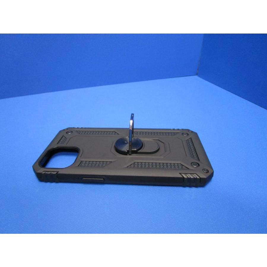 在庫処分 iPhone13mini 5.4インチ  スマホリング一体型 ケース カバー フィンガーリング一体型 ブラック |  | 05