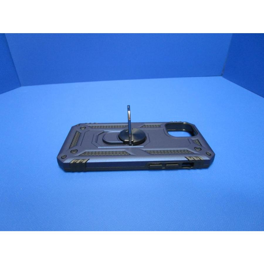在庫処分 iPhone13mini 5.4インチ  スマホリング一体型 ケース カバー フィンガーリング一体型 ブルー |  | 04