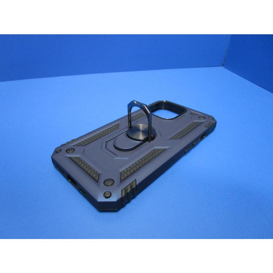 在庫処分 iPhone13Pro 6.1インチ  スマホリング一体型 ケース カバー フィンガーリング一体型 ブルー |  | 03