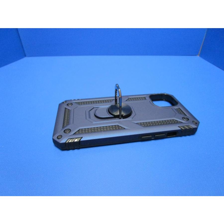 在庫処分 iPhone13 6.1インチ  スマホリング一体型 ケース カバー フィンガーリング一体型 ブルー |  | 04