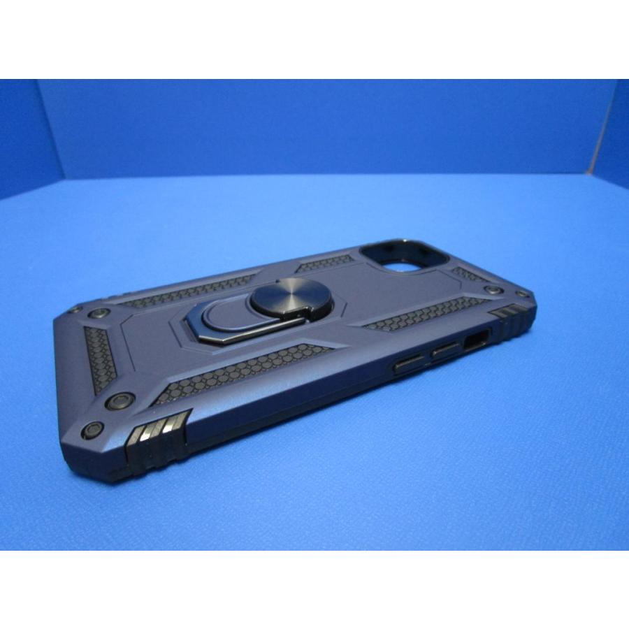 在庫処分 iPhone13 6.1インチ  スマホリング一体型 ケース カバー フィンガーリング一体型 ブルー |  | 09