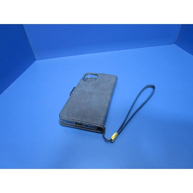 在庫処分 SIMPLE SUEDE iPhone12mini (5.4インチ)  手帳型 ケース  ブルー 上品質PUレザー  ストラップ付属 スタンド機能 カードポケット |  | 07