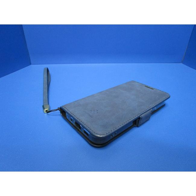 在庫処分 SIMPLE SUEDE iPhone12mini (5.4インチ)  手帳型 ケース  ブルー 上品質PUレザー  ストラップ付属 スタンド機能 カードポケット |  | 08