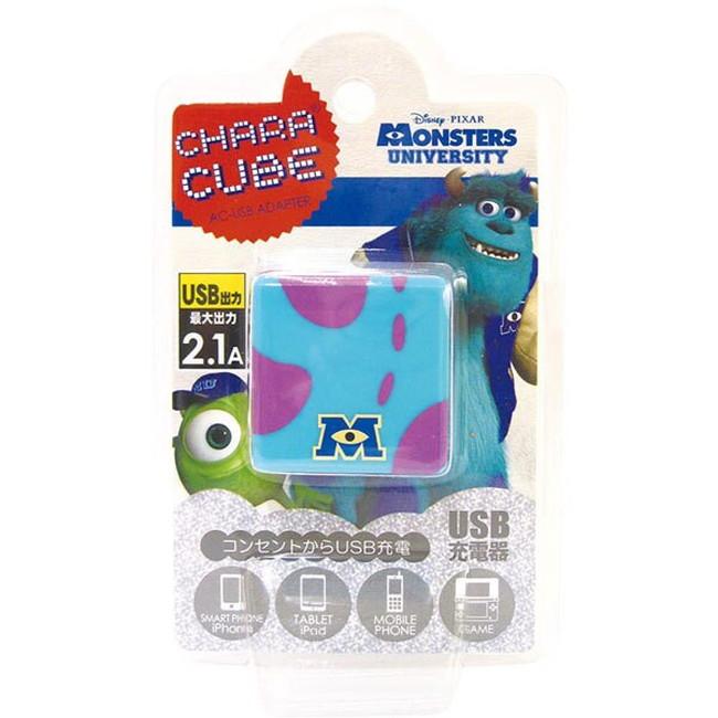 Disney ディズニー  CHARA CUBE キャラキューブ  Sulley サリー Monsters, Inc. モンスターズインク CU2-DN-10 DC5V 最大2.1A  USB TypeA AC充電器  PSE認証品 |  | 03