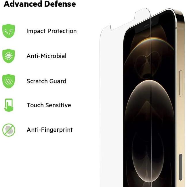 Belkin ベルキン iPhone 12 Pro Max 用  保護ガラスフィルム 強化ガラス 抗菌 OVA023zz-A |  | 01