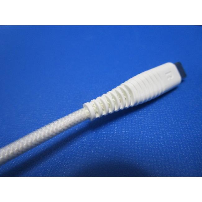 Apple MFi認証品 RAVPower Type-C to Lightning 高耐久 ケーブル タフ 1.0m  2.4A 急速充電&データ転送 メッシュ ホワイト   RP-CB020 ラブパワー |  | 07