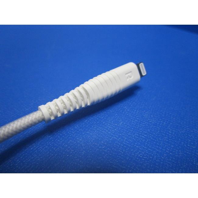 Apple MFi認証品 RAVPower Type-C to Lightning 高耐久 ケーブル タフ 1.0m  2.4A 急速充電&データ転送 メッシュ ホワイト   RP-CB020 ラブパワー |  | 08