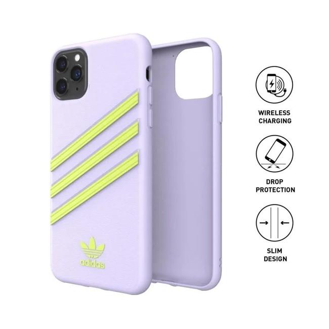 adidas アディダス adidas Originals  iPhone 11 Pro Max ケース カバー スマホケース  耐衝撃  SAMBA サンバ パープルティント　イエロー |  | 02