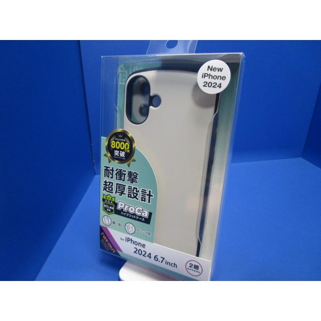 ray-out レイ・アウト  iPhone 16 Plus グレージュ Like standard ProCa  MIL規格アメリカ軍規格 耐衝撃 超厚ハイブリッドケース | 