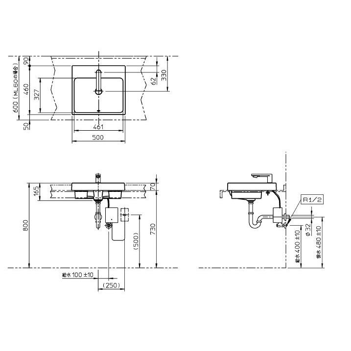 LS717Cベッセル式洗面器TOTO 送料無料（一部地域を除く） 【入荷次第