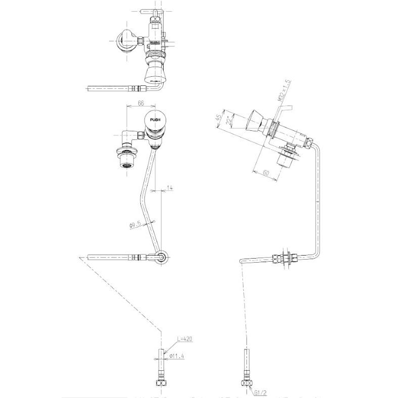 TL579AFN 自閉式手洗器用水栓 totoの純正品 送料無料（一部地域を除く） 【入荷次・謐ナ短発送】 正規品