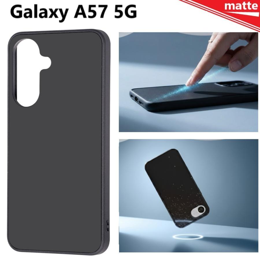 galaxy A57 ケース カバー かわいい マット スマホカバー galaxyA57 5g sc-54g スマホケース ギャラクシーa57 sc54g おしゃれ 黒 ブラック | 