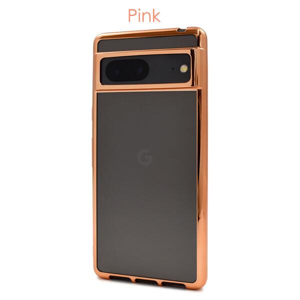 google pixel 7 ケース クリア ソフトケース カバー メタル バンパー 可愛い グーグルピクセル7 かわいい ストラップホール ゴールド シルバー ピンク 透明 pix7 |  | 07