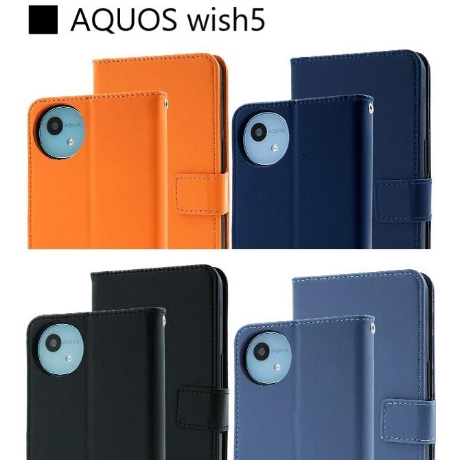 aquos wish5 wish4 ケース 手帳型 wish3 手帳 ストラップ カード アクオス sh-52f sh52f a502sh a403sh a303sh a402sh sh52e スマホケース かわいい おしゃれ |  | 05