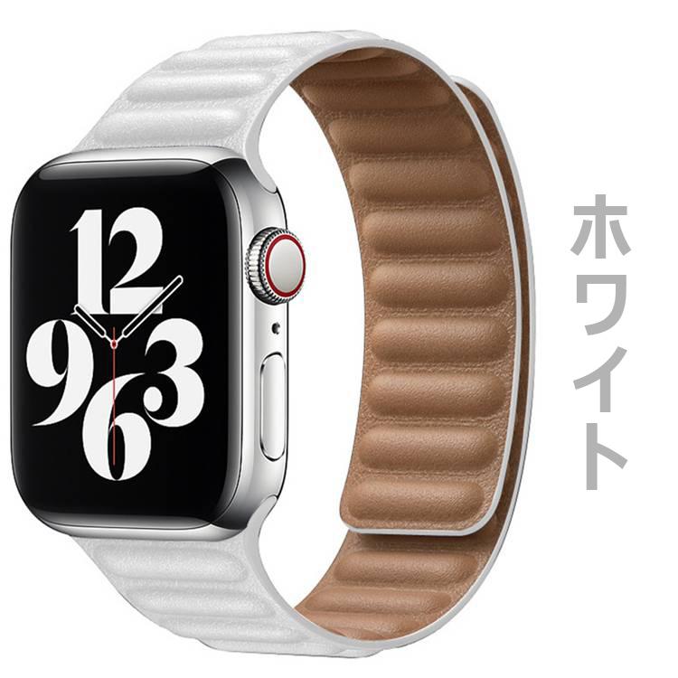 その他 APPLE WATCH 38 11 SE3 シリーズ対応】apple watch バンド マグネット レザー 46mm