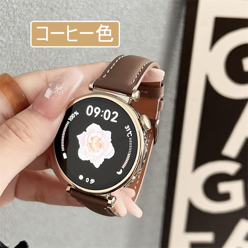 Huawei Watch GT4 バンド 本革製 ファーウェイ ウォッチ 交換用 腕時計