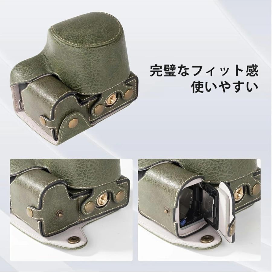 ZV-E10 II ZV-E10M2 ケース IIカメラ用全面保護カバー PUレザーケース