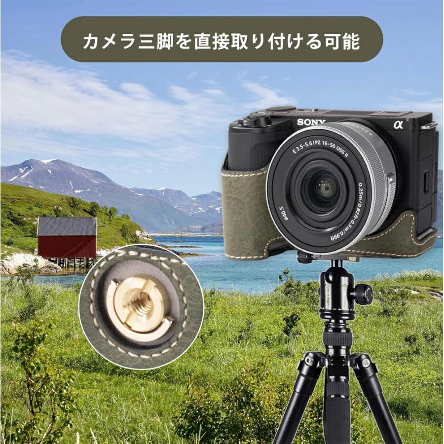 ZV-E10 II ZV-E10M2 ケース IIカメラ用全面保護カバー PUレザーケース
