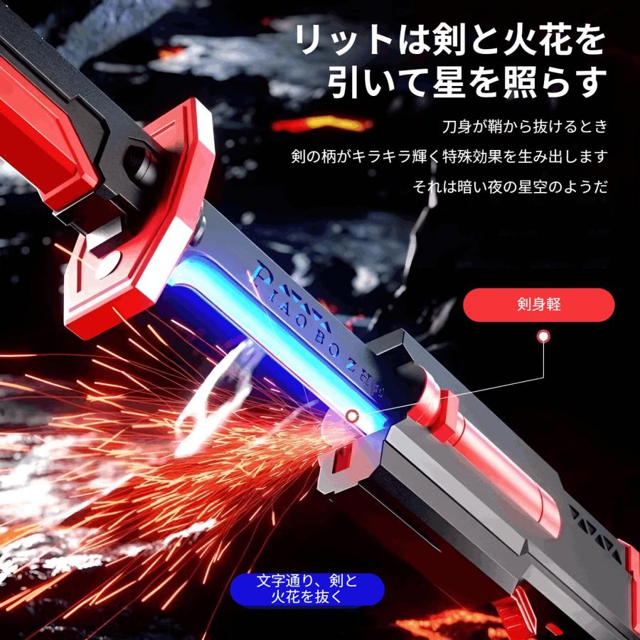 エフェクト武器『光の剣』 光る剣 光るおもちゃ剣 サイバーパンク ライトセーバー 火花煙