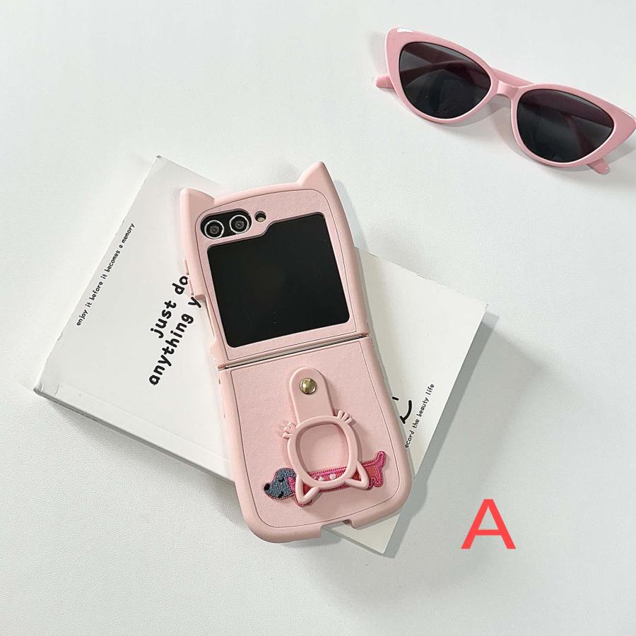 galaxy z flip6 ケース 猫耳ケース 可愛い flip5 リング付き galaxy z flip6 ケース 猫耳ケース 可愛い flip5 リング付き