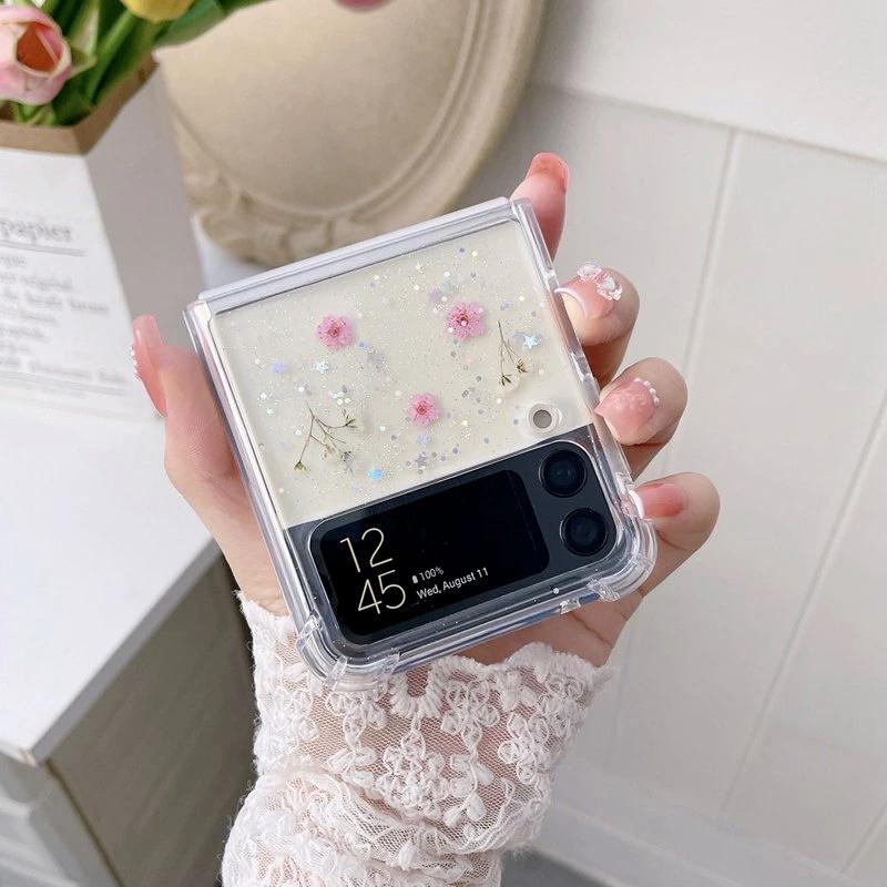 galaxy z flip6 ケース 韓国 おしゃれ flip5 クリア かわいい 