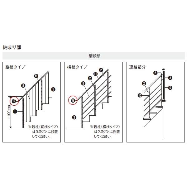Panasonic（パナソニック） アルミオープン手すり歩行補助手すり 端部