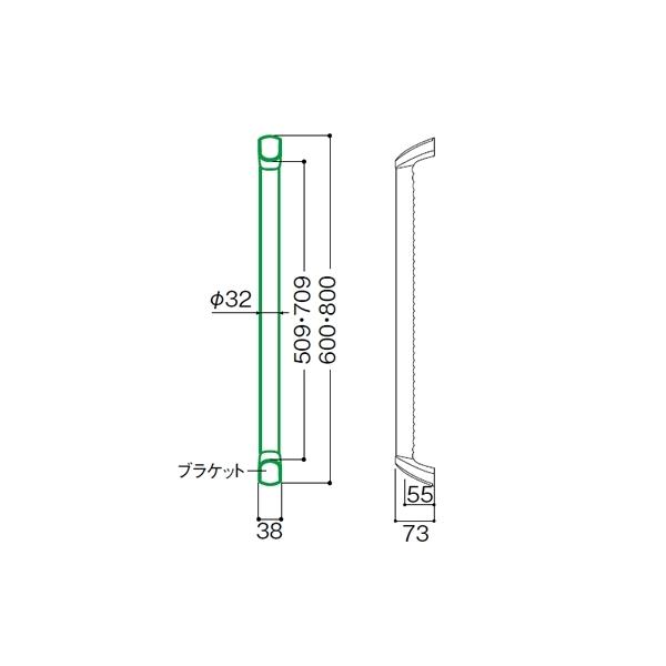DAIKEN 大建工業 手摺部材 手摺セット32型 I型セット800D ME5707-2*ZT