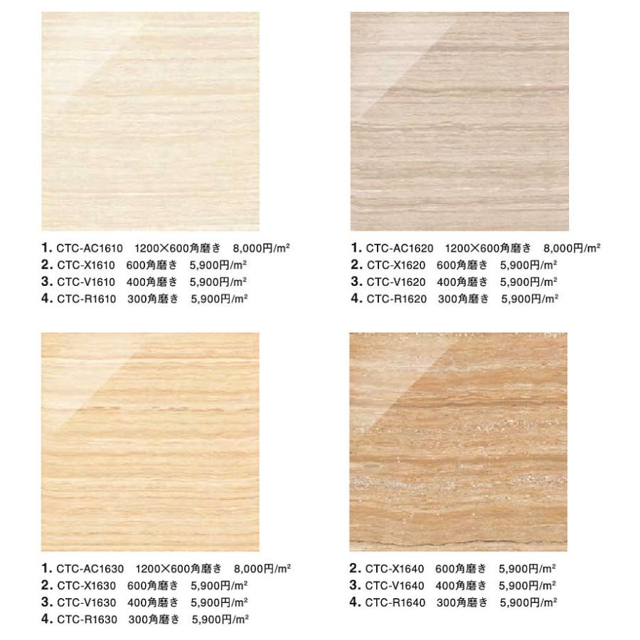 名古屋モザイク 床タイル トラベルチーノグランデ 400角磨き 6枚