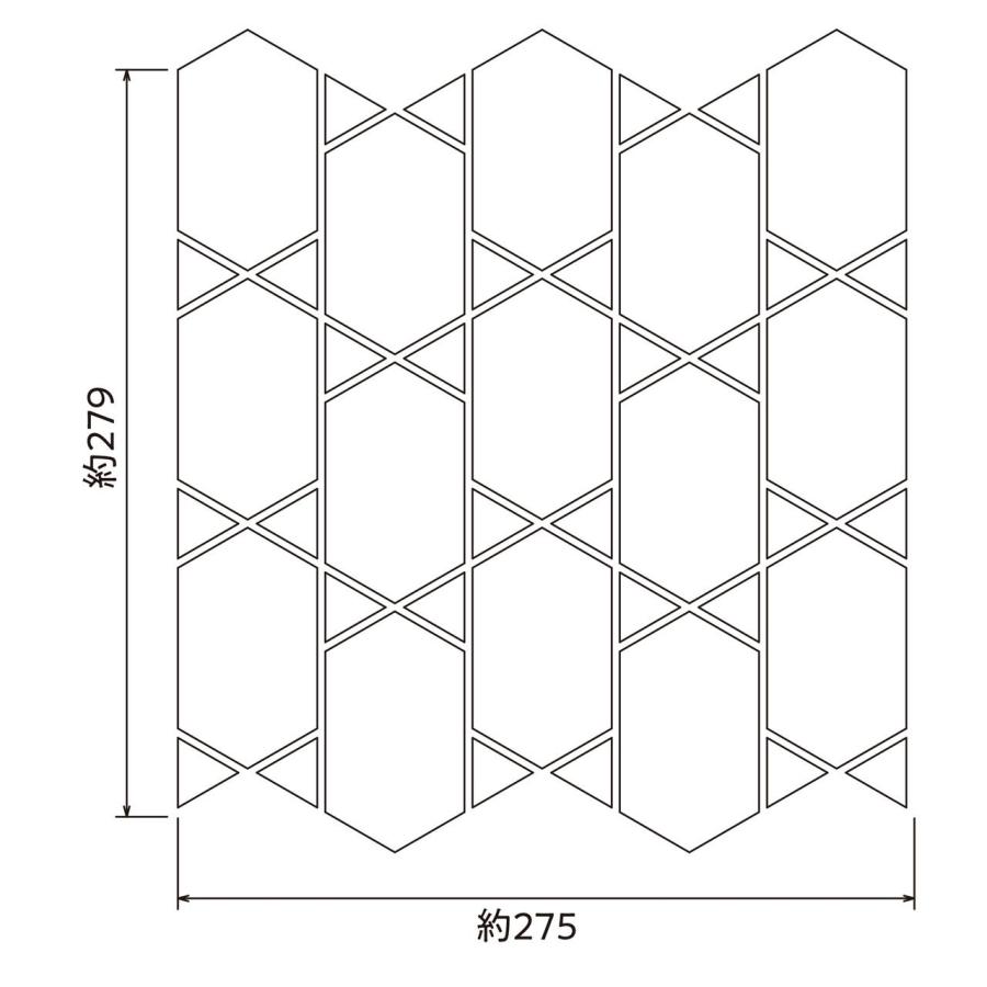 名古屋モザイク アートモザイク ベリエ 90×52変形六角形・26.1×22.6