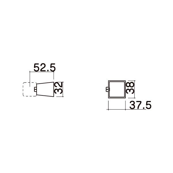 LIXIL 手すりスクエアタイプ 直受けブラケット（L600mm専用） 2個入 BD-STB013-MAXF〜YY-STB013-MAXF｜sumai-diy｜03